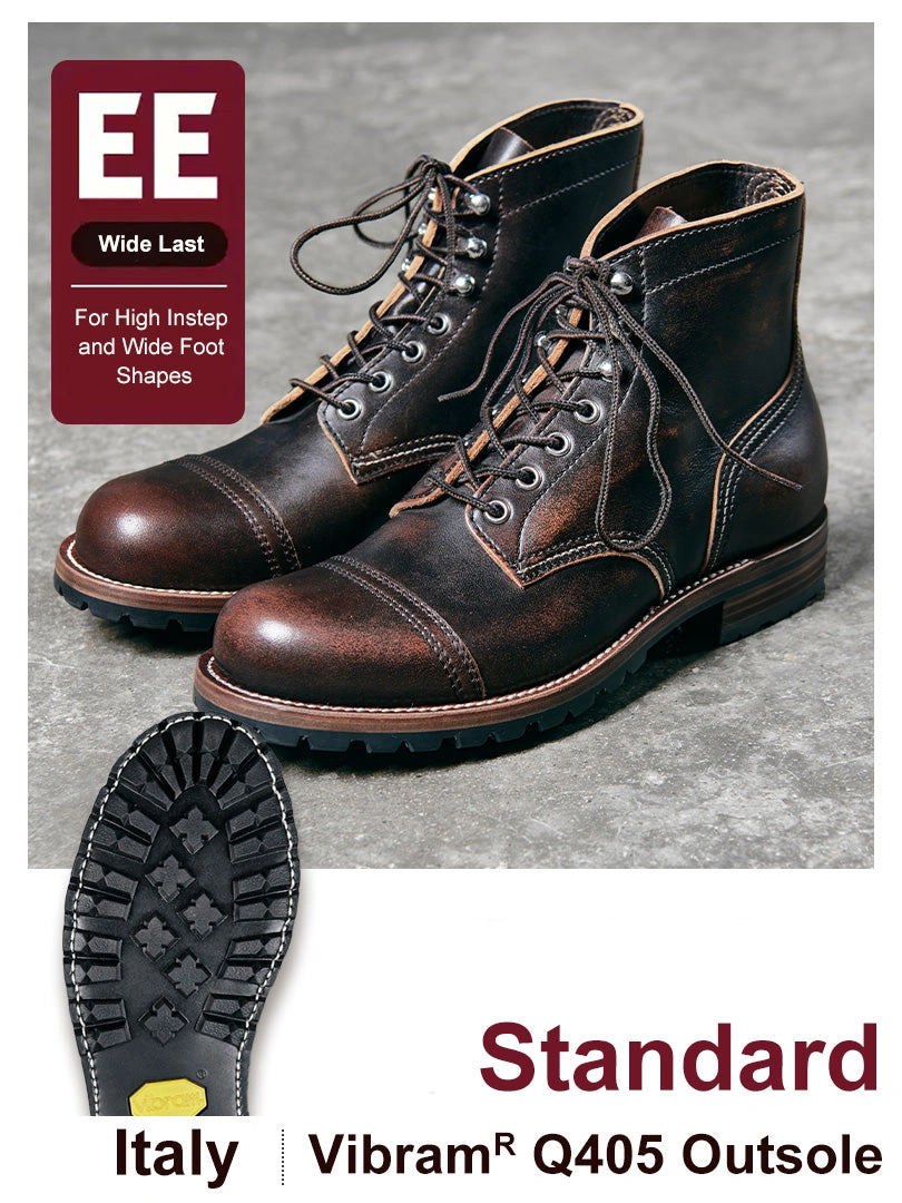 Bróga Oibre Paratrooper: Traidisiún Goodyear, Buataisí Vibram - Neart agus Stíl!
